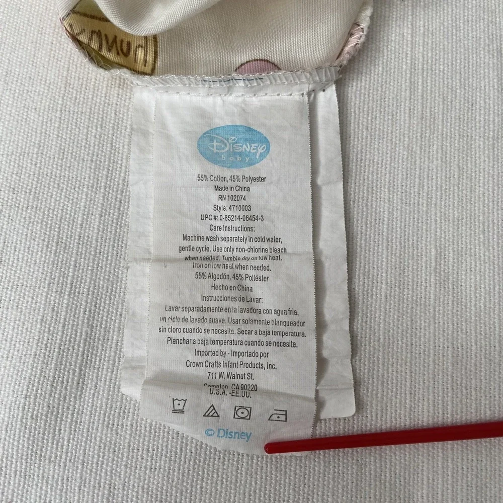 Disney Winnie the Pooh Fitted Sheet Crib Toddler Piglet Honey Pot Bees Vintage
